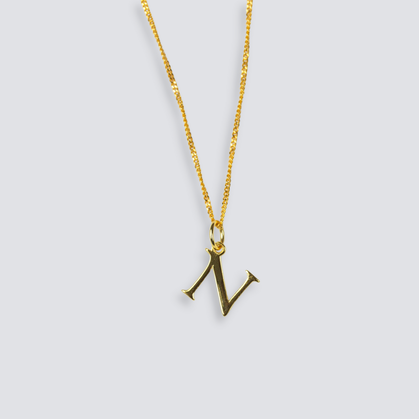 14K GOLD LETTER INITIAL NECKLACE