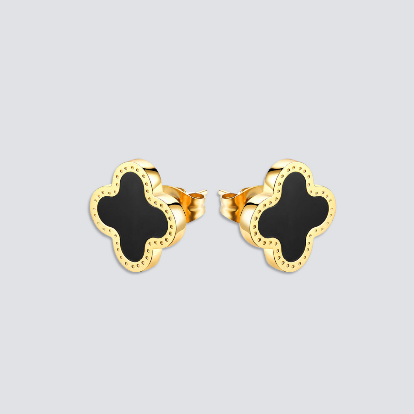 CLOVER EARRINGS | BLACK ONYX