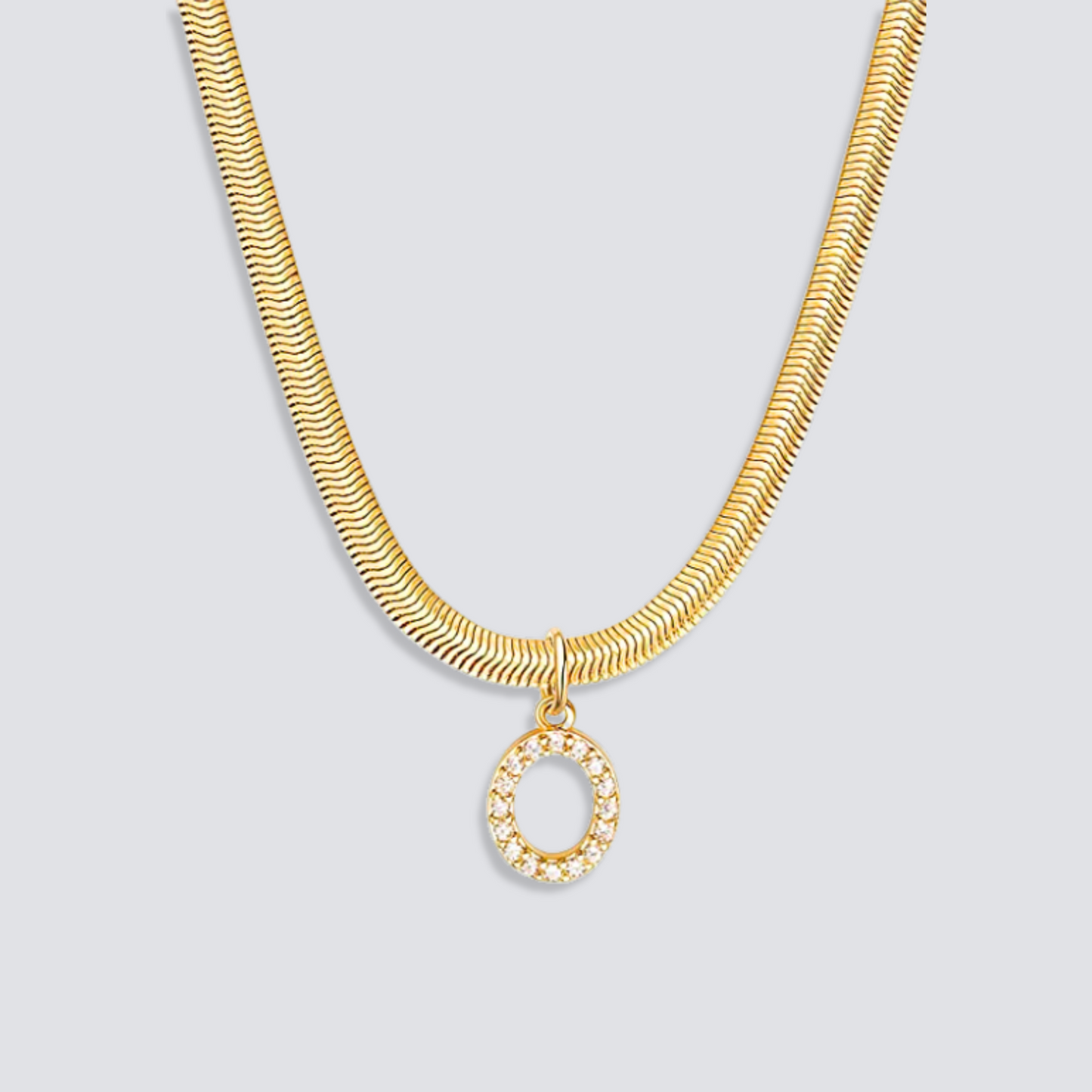 14K GOLD & DIAMOND LETTER NECKLACE