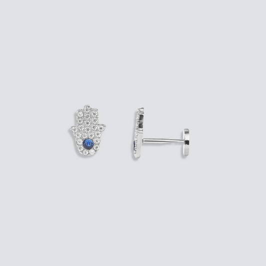 HAMSA EARRINGS | SILVER