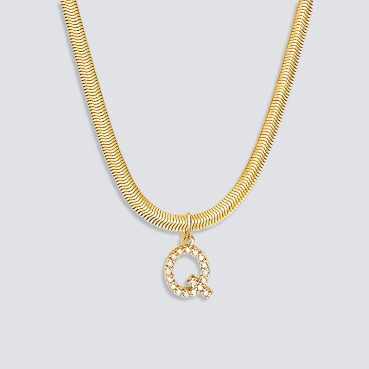 14K GOLD & DIAMOND LETTER NECKLACE