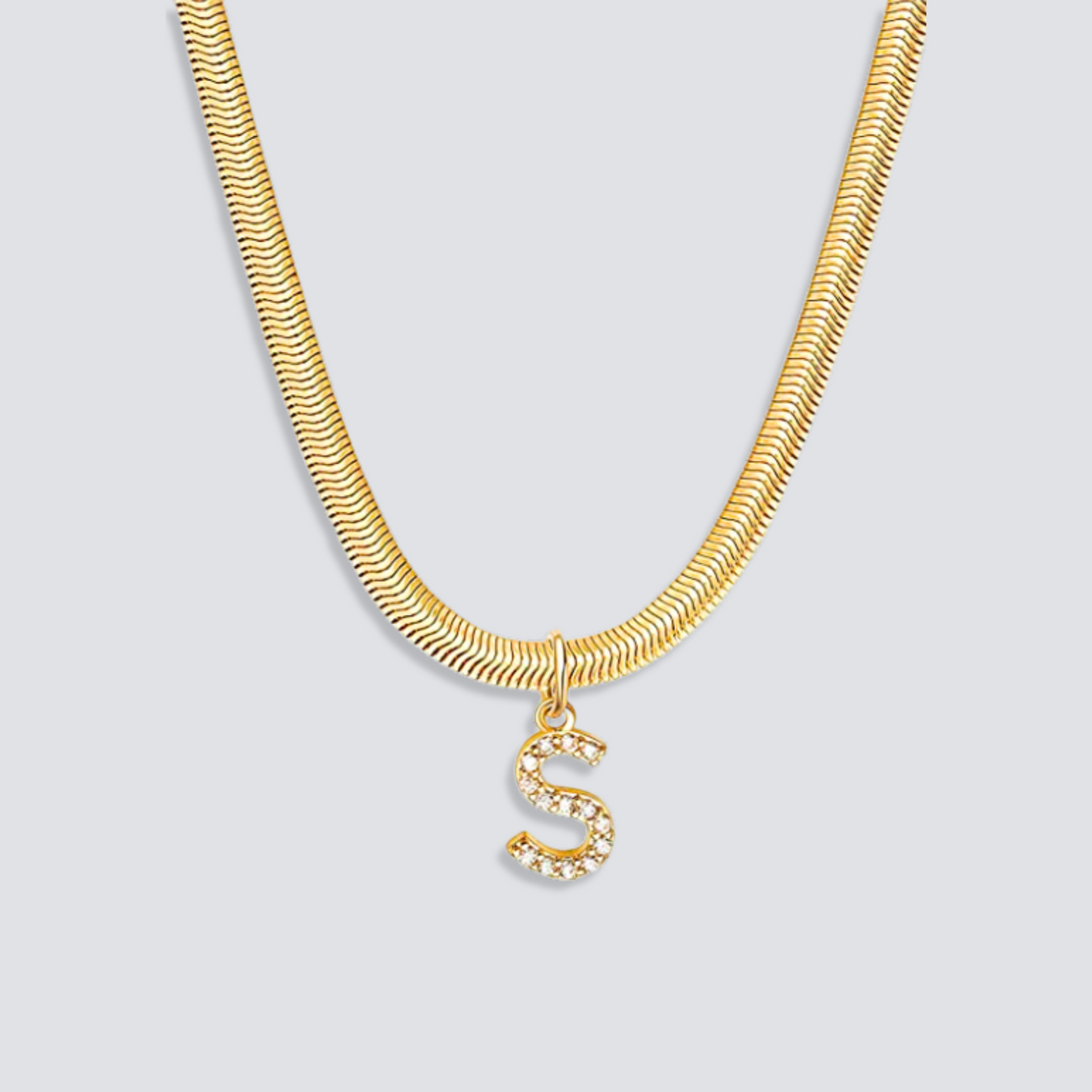 14K GOLD & DIAMOND LETTER NECKLACE