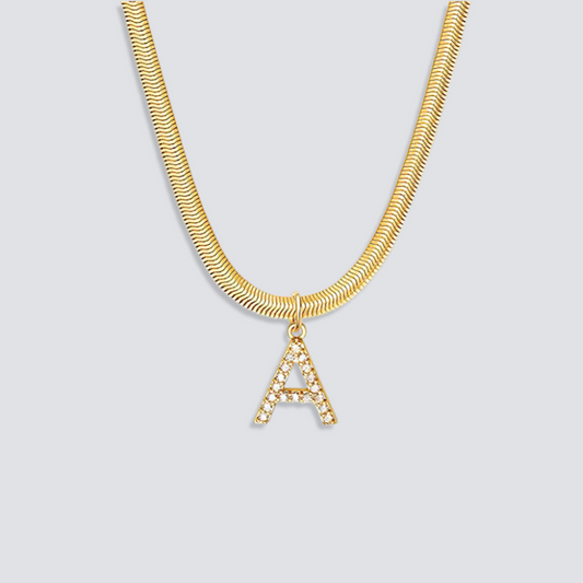 14K GOLD & DIAMOND LETTER NECKLACE