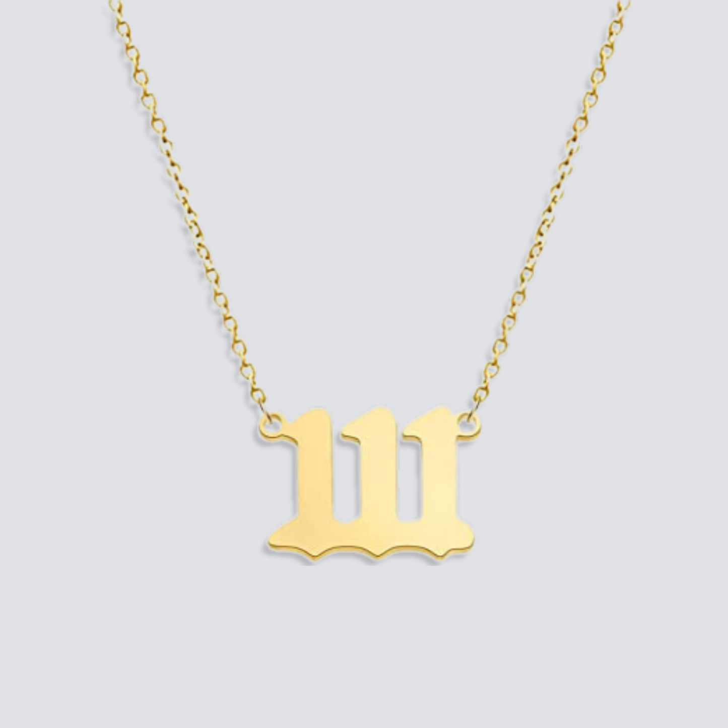 14K GOLD ANGEL NUMBER NECKLACE