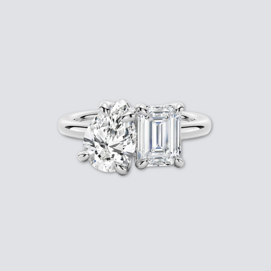 DUAL DIAMOND RING | SILVER