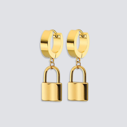 ESSIE PADLOCK LOCK EARRINGS