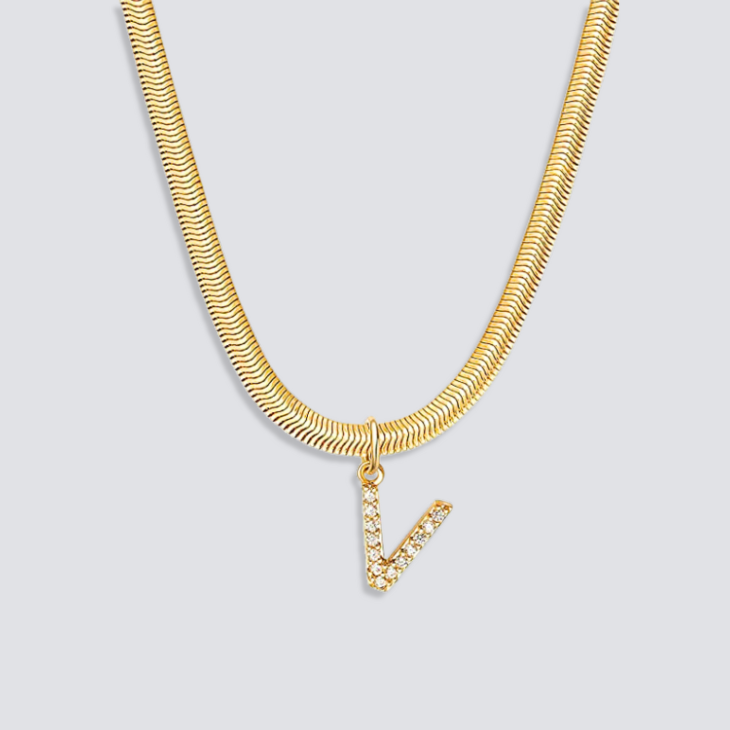 14K GOLD & DIAMOND LETTER NECKLACE