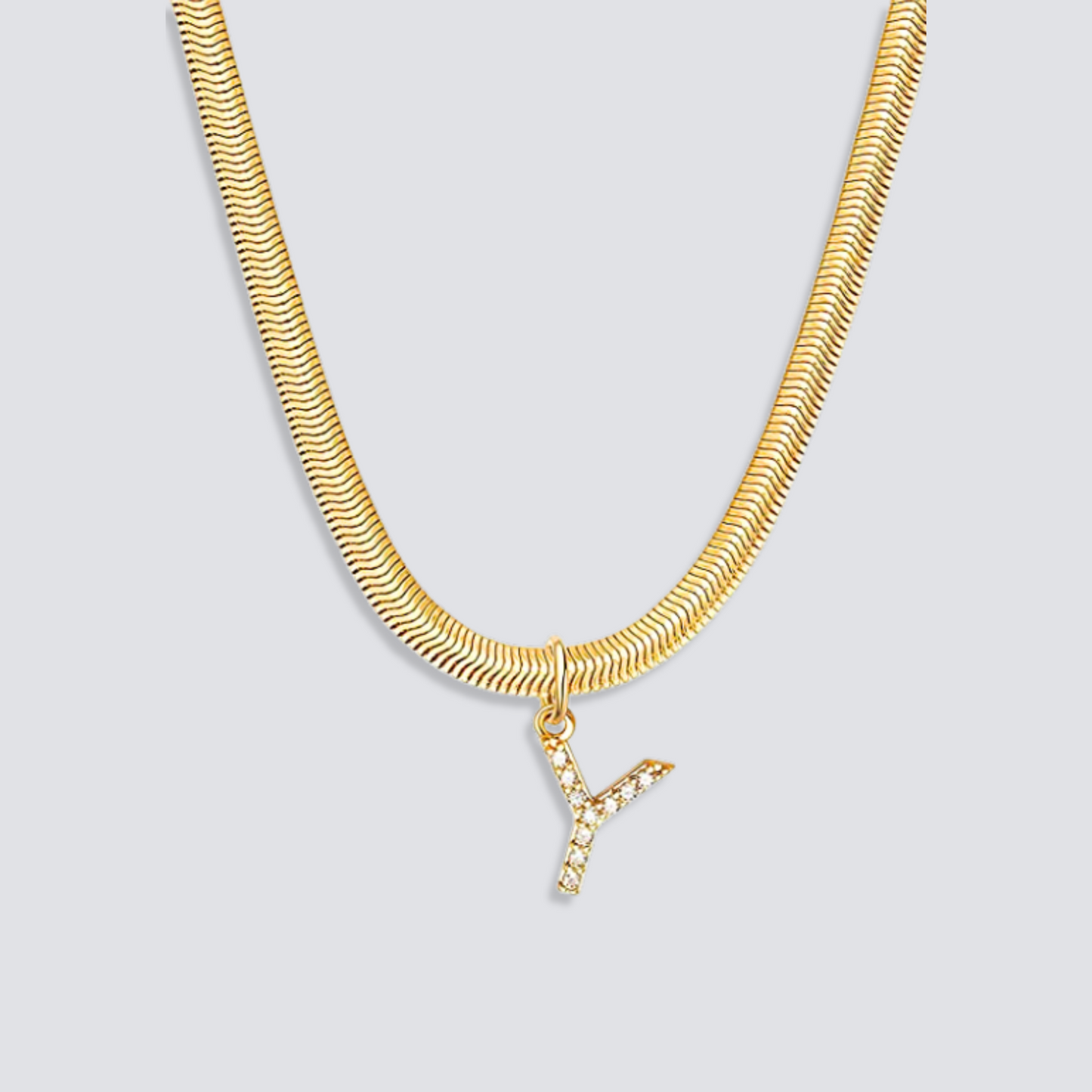 14K GOLD & DIAMOND LETTER NECKLACE