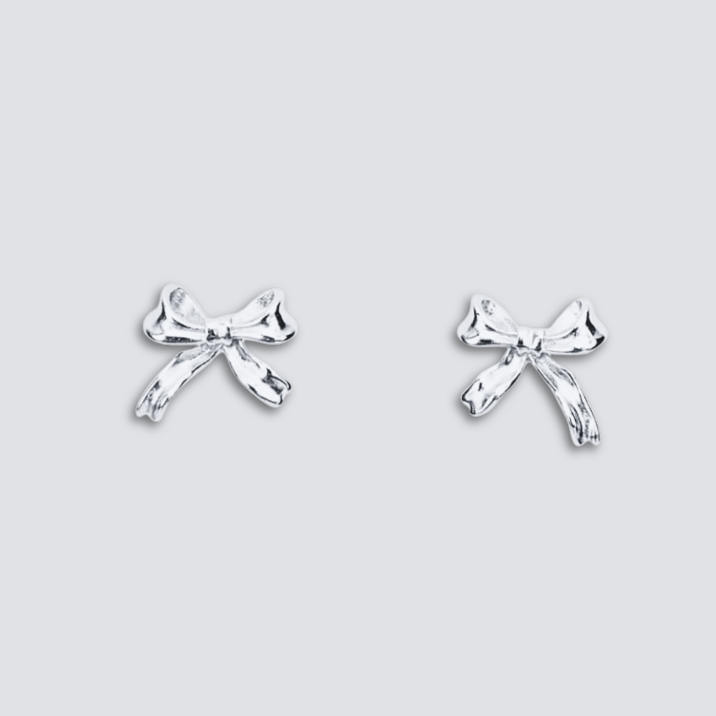 KYLIE BOW EARRINGS | SILVER