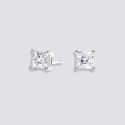 CLASSIC SQUARE DIAMOND STUDS