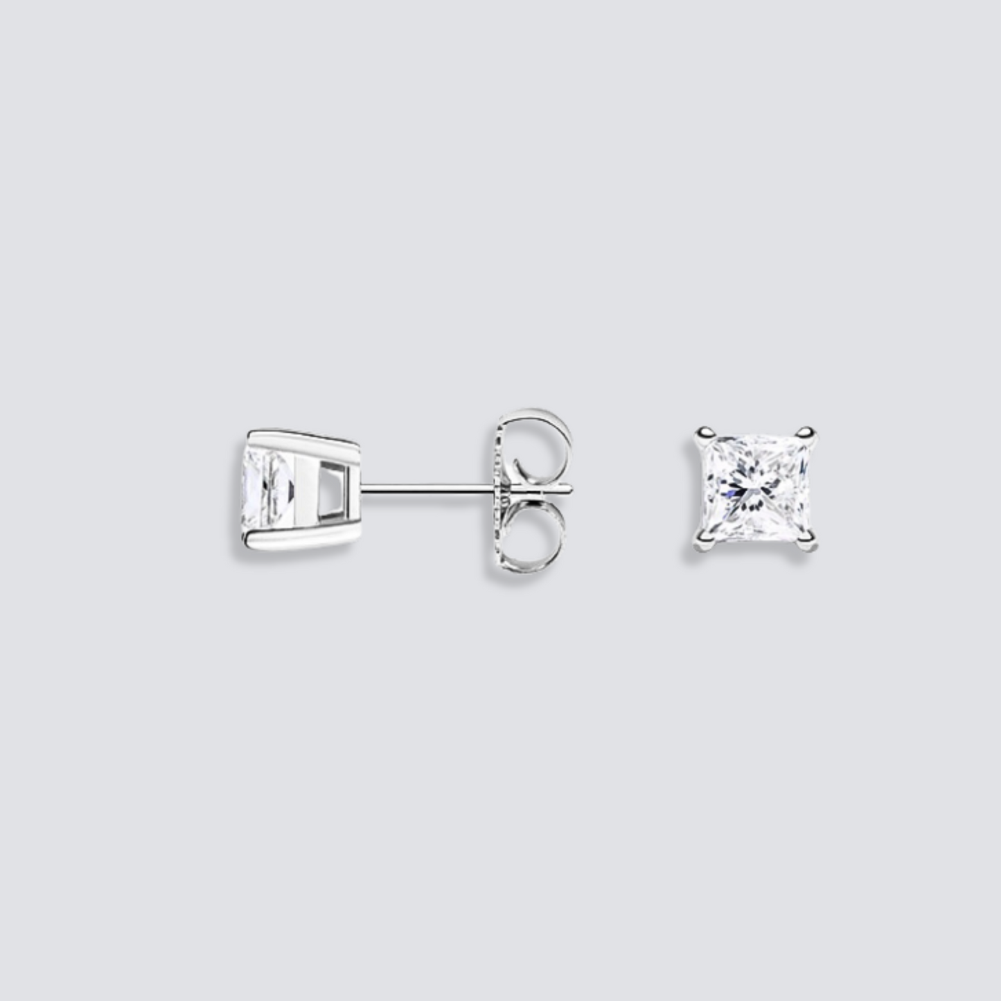 CLASSIC SQUARE DIAMOND STUDS