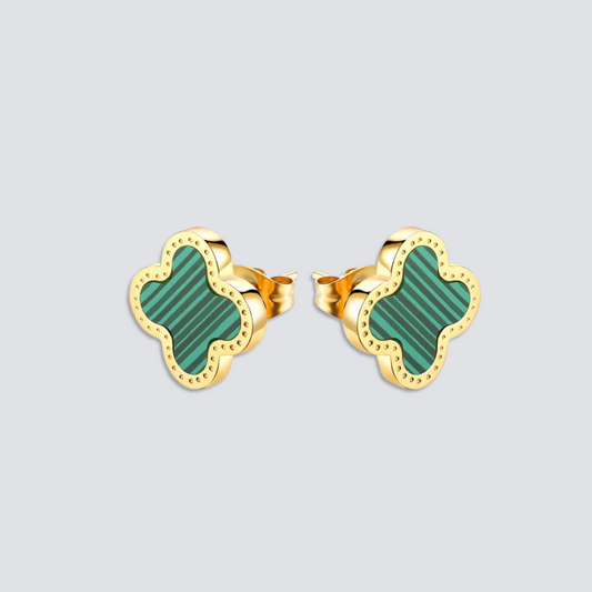 CLOVER EARRINGS | EMERALD GREEN