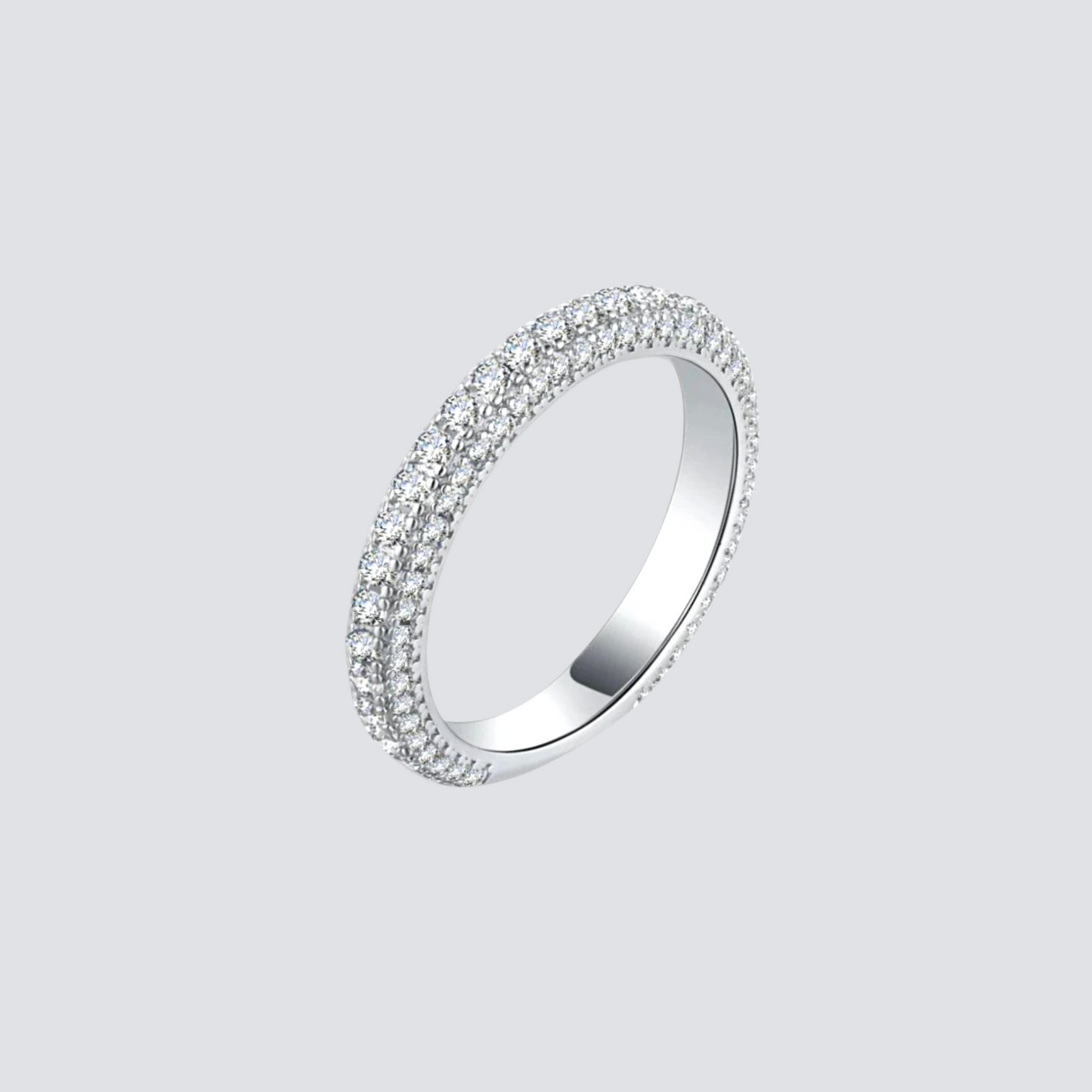 RADIANT DIAMOND BAND RING | SILVER