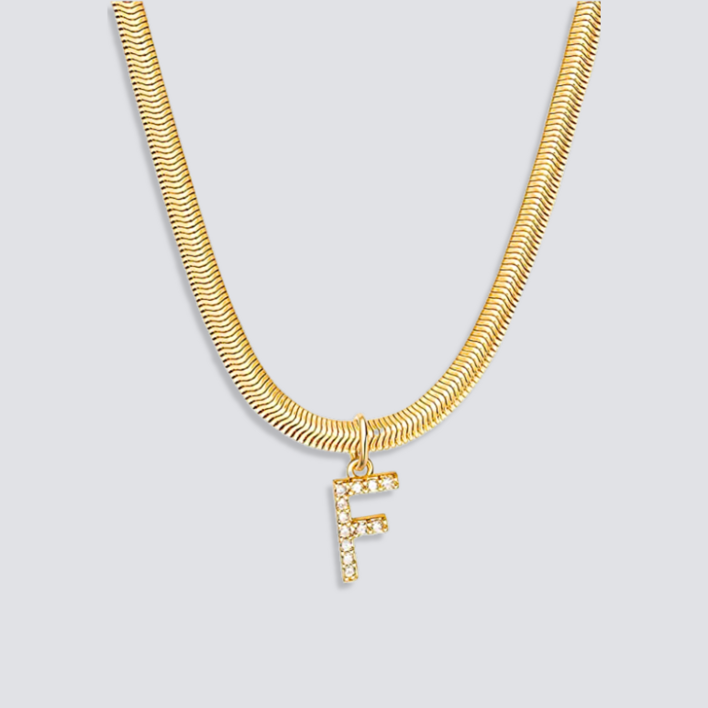 14K GOLD & DIAMOND LETTER NECKLACE