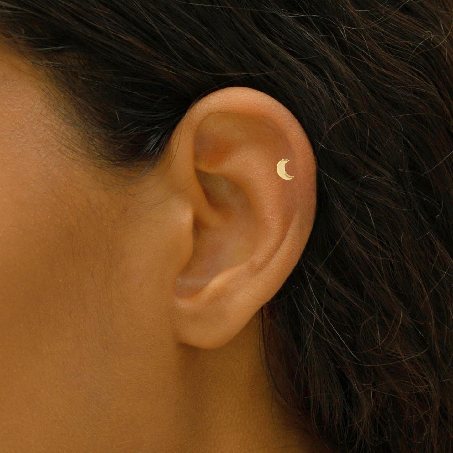 CRESCENT MOON EARRINGS | GOLD