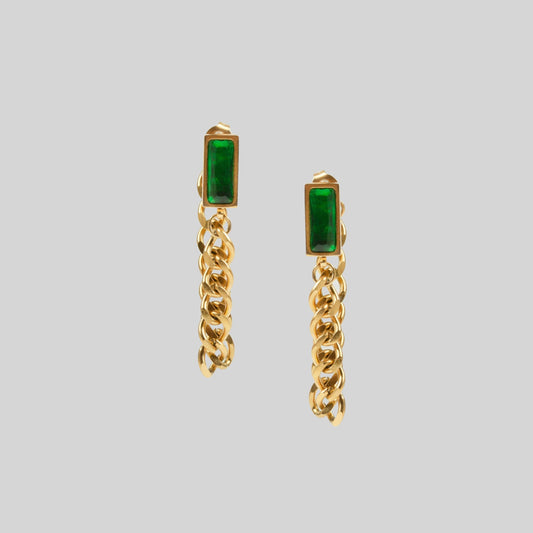 GEORGIANA STUD EARRINGS | EMERALD