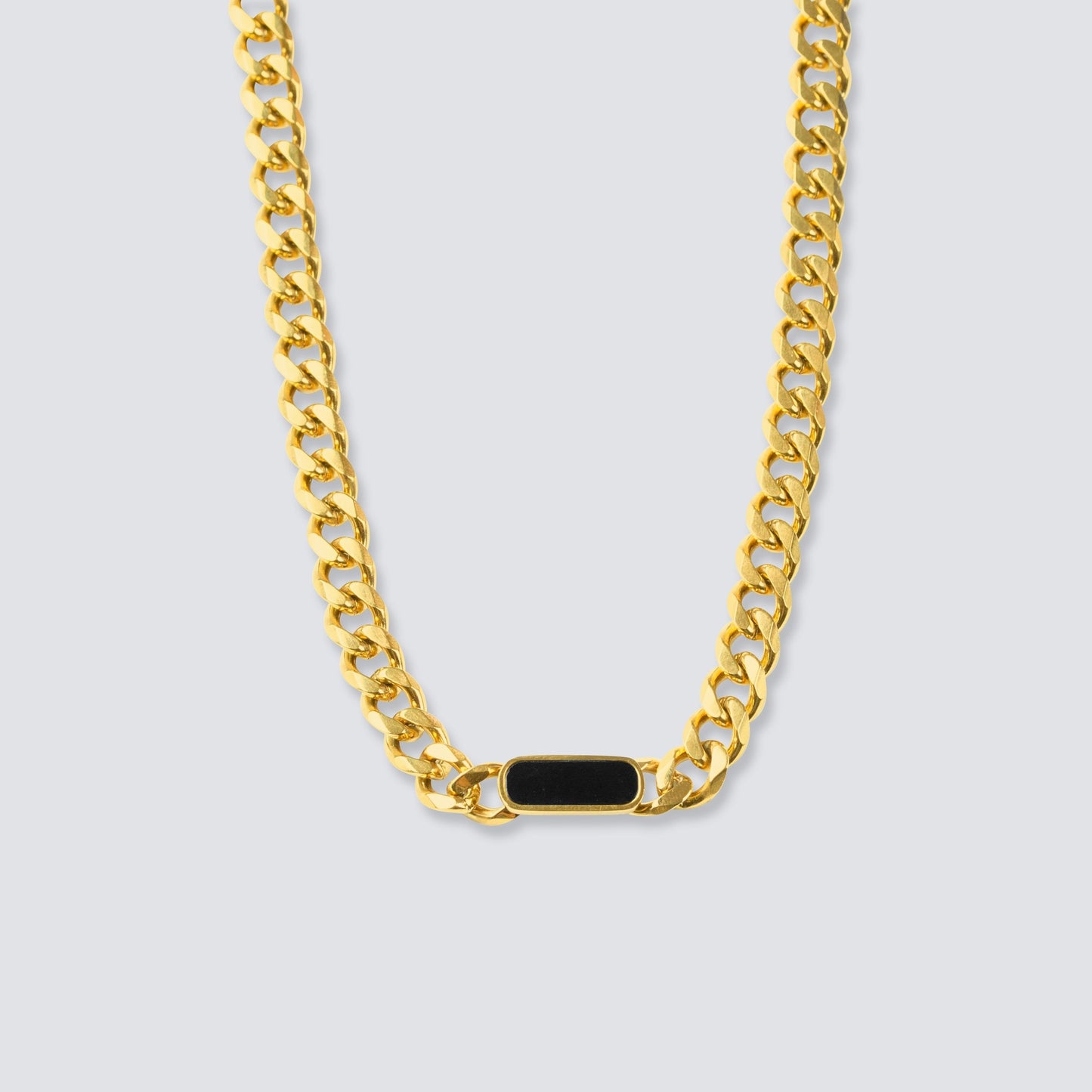 CHIARA CUBAN CHAIN NECKLACE | BLACK ONYX