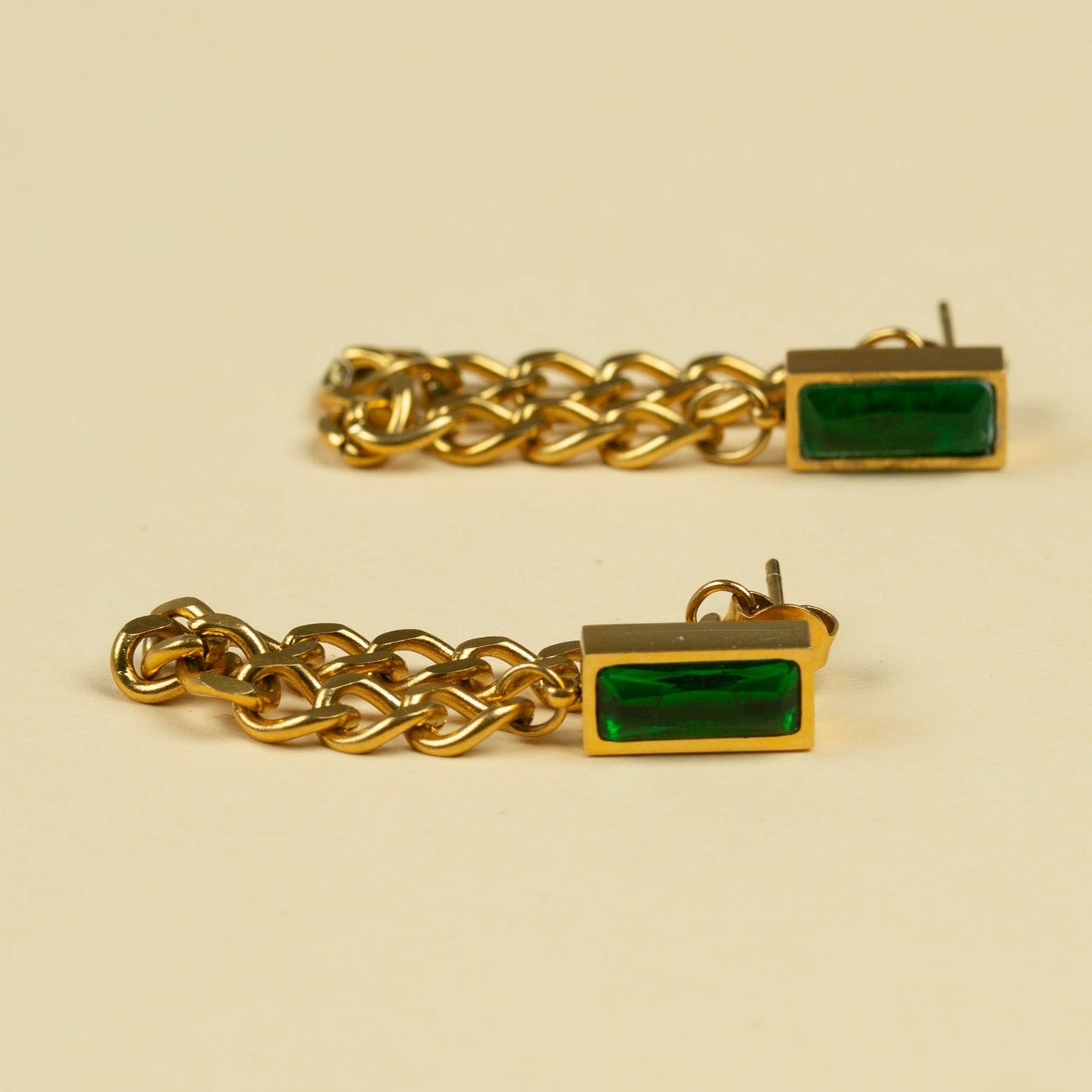 GEORGIANA STUD EARRINGS | EMERALD