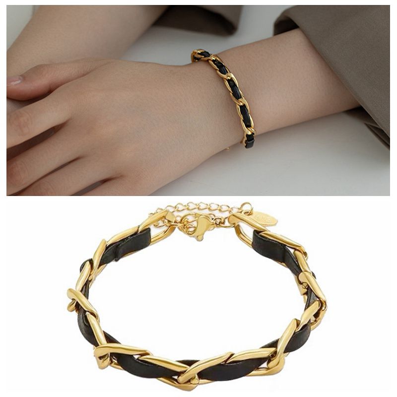 Stainless Steel Layered Golden Bracelet