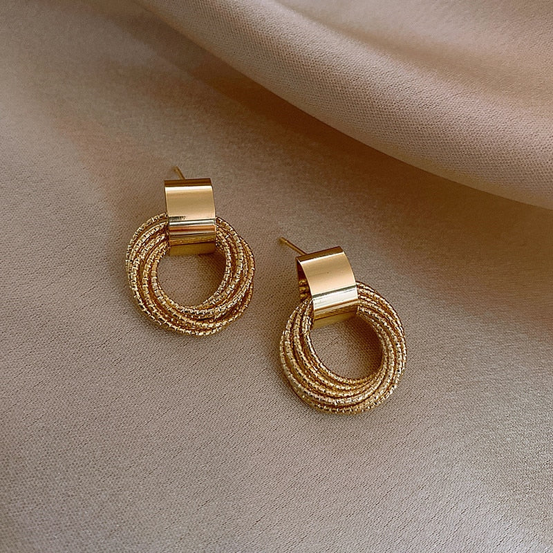 Retro Metallic Earrings