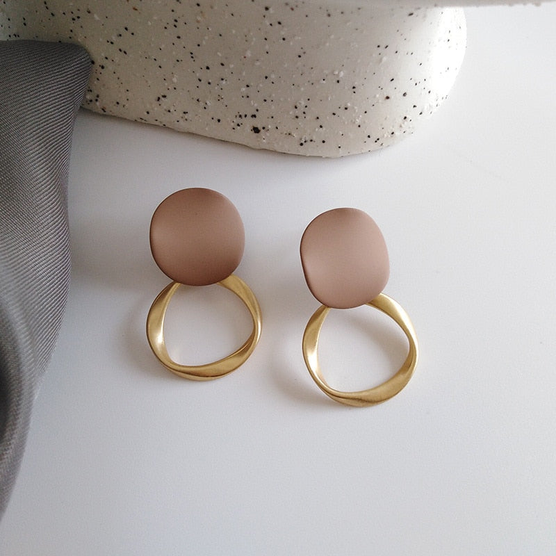 Vintage Matte Drop Earrings