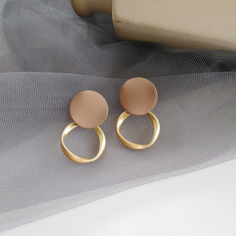 Vintage Matte Drop Earrings