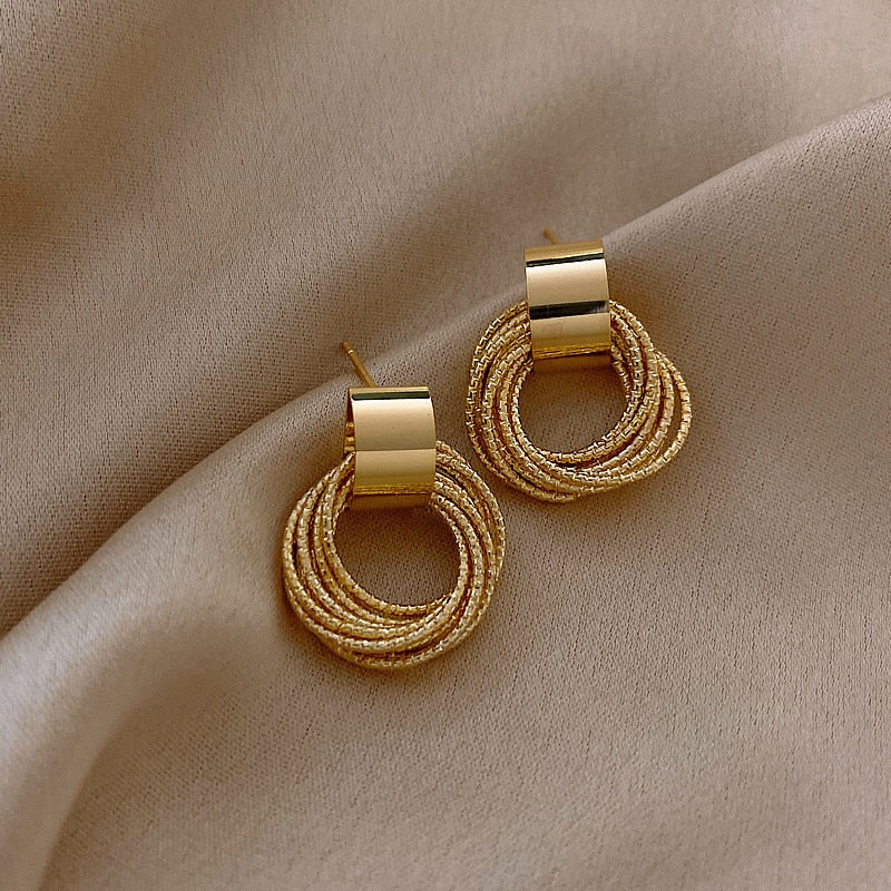 Retro Metallic Earrings