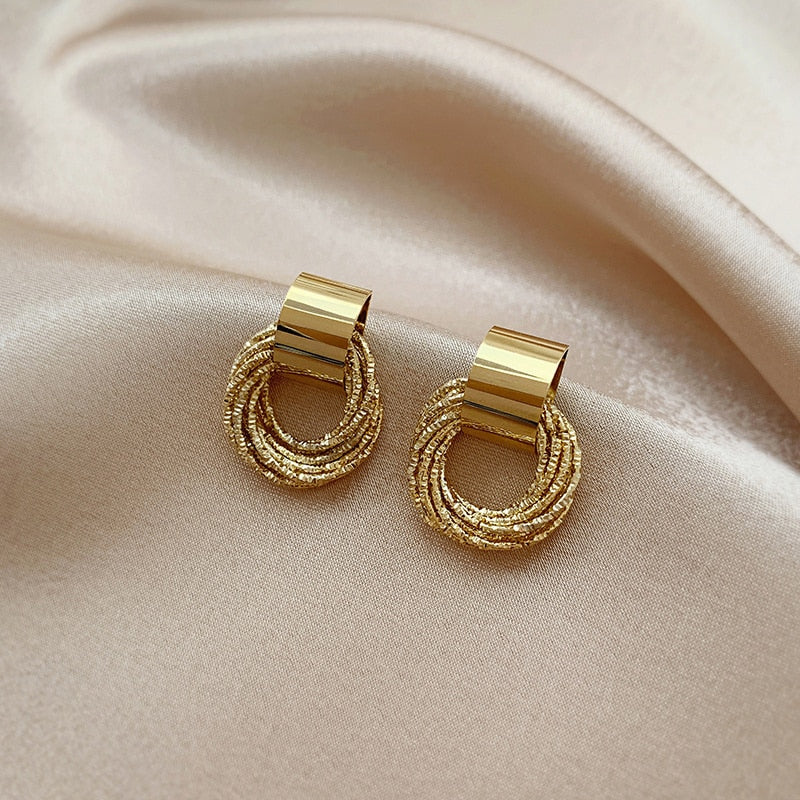 Vintage Matte Drop Earrings