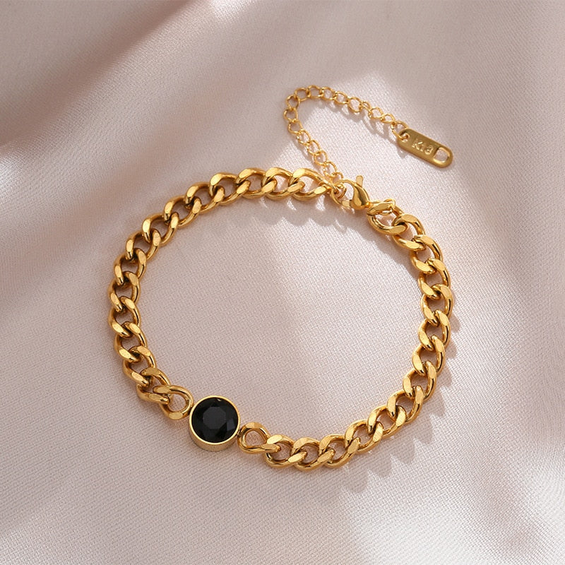 Stainless Steel Layered Golden Bracelet