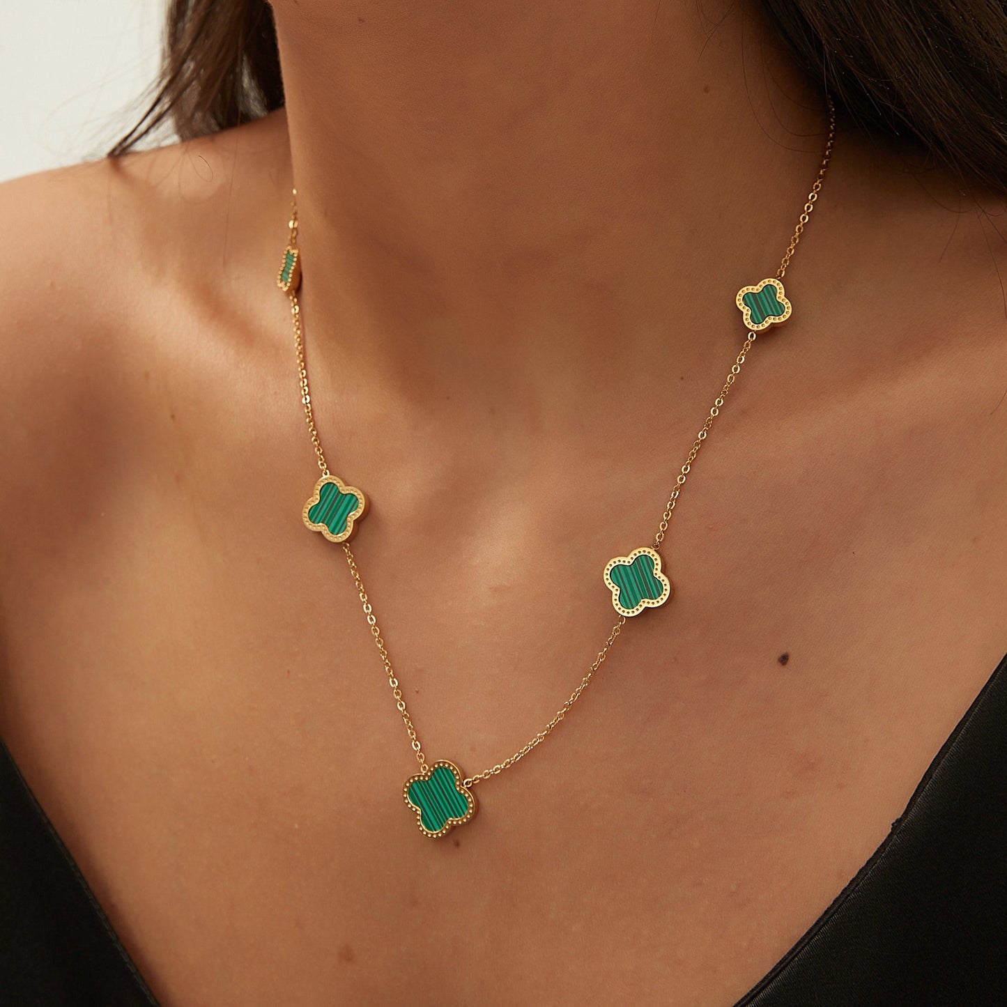 CLOVER NECKLACE | EMERALD