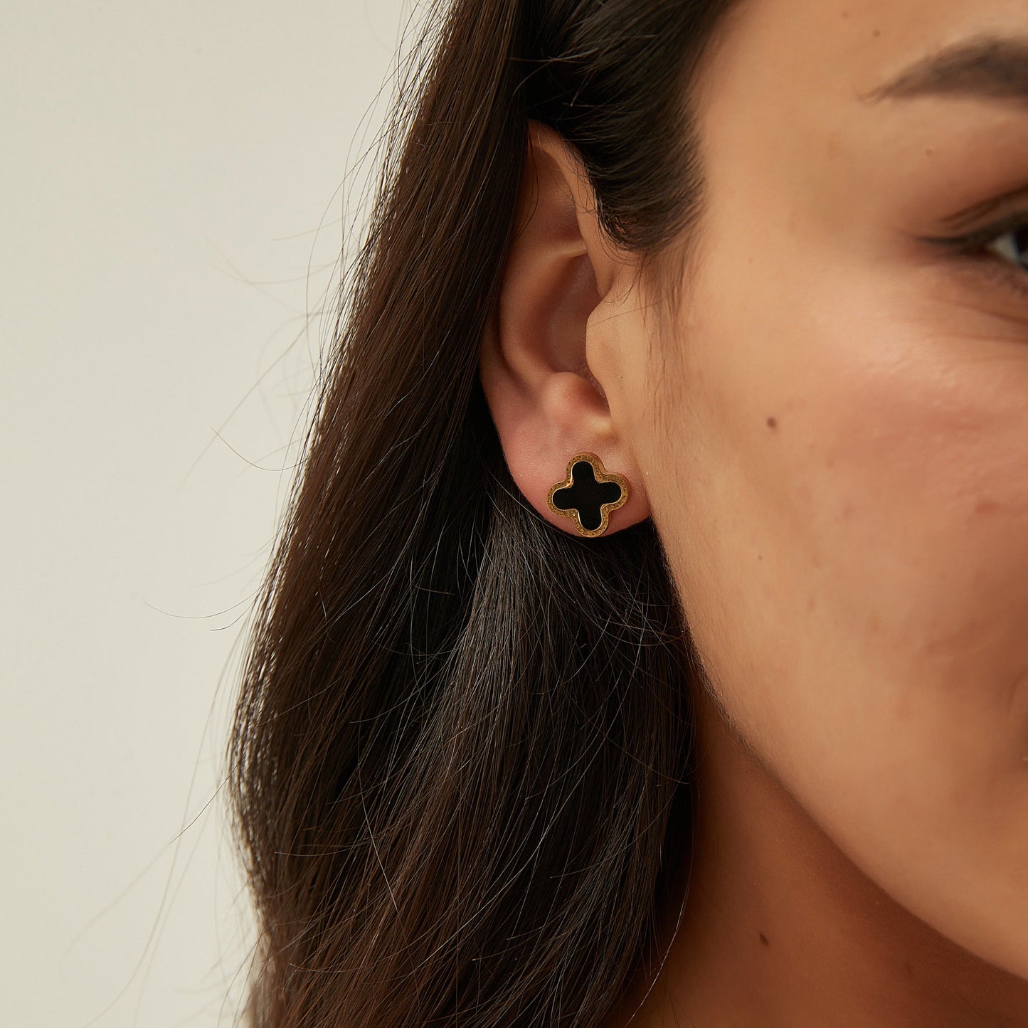 CLOVER EARRINGS | BLACK ONYX