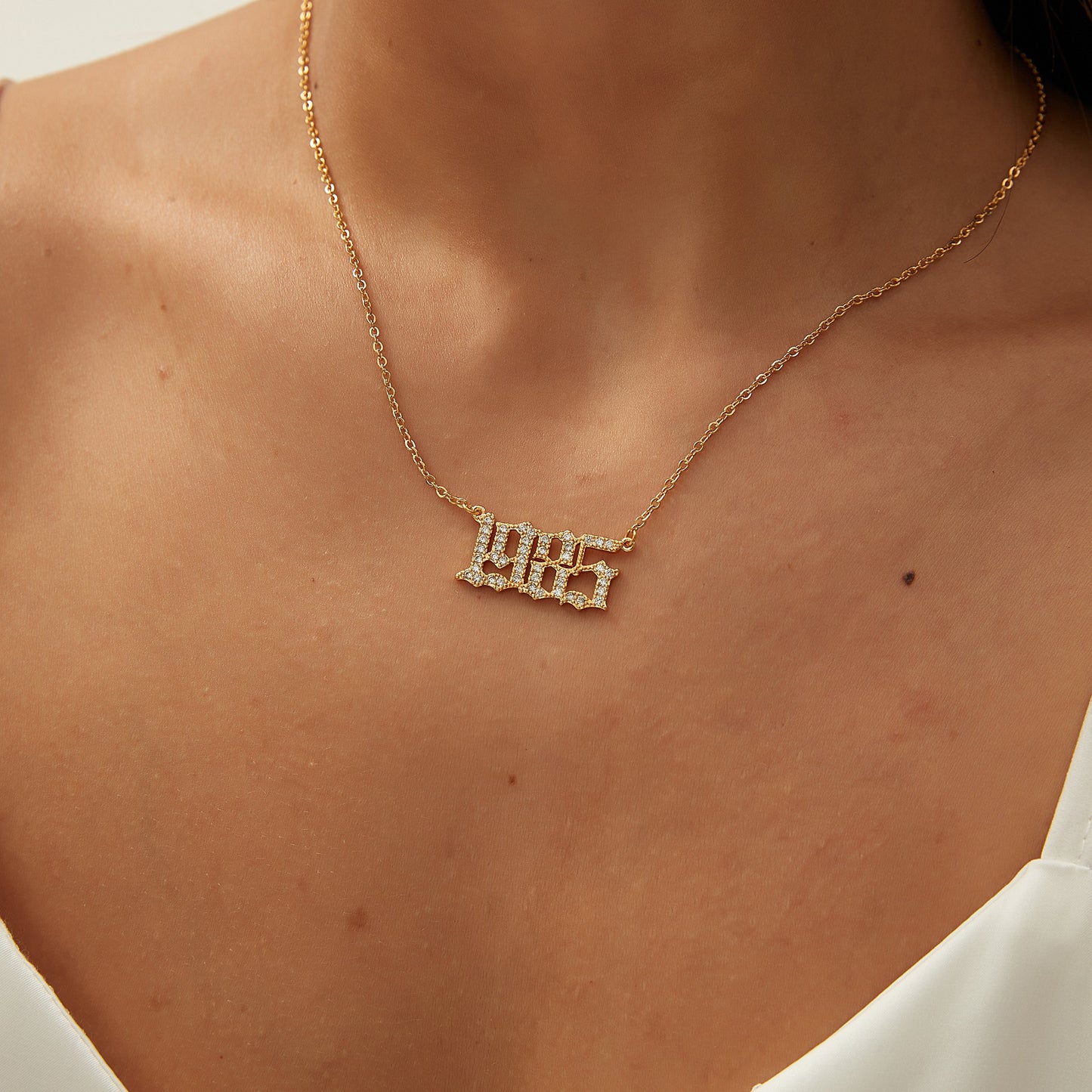 BIRTH YEAR NECKLACE | GOLD