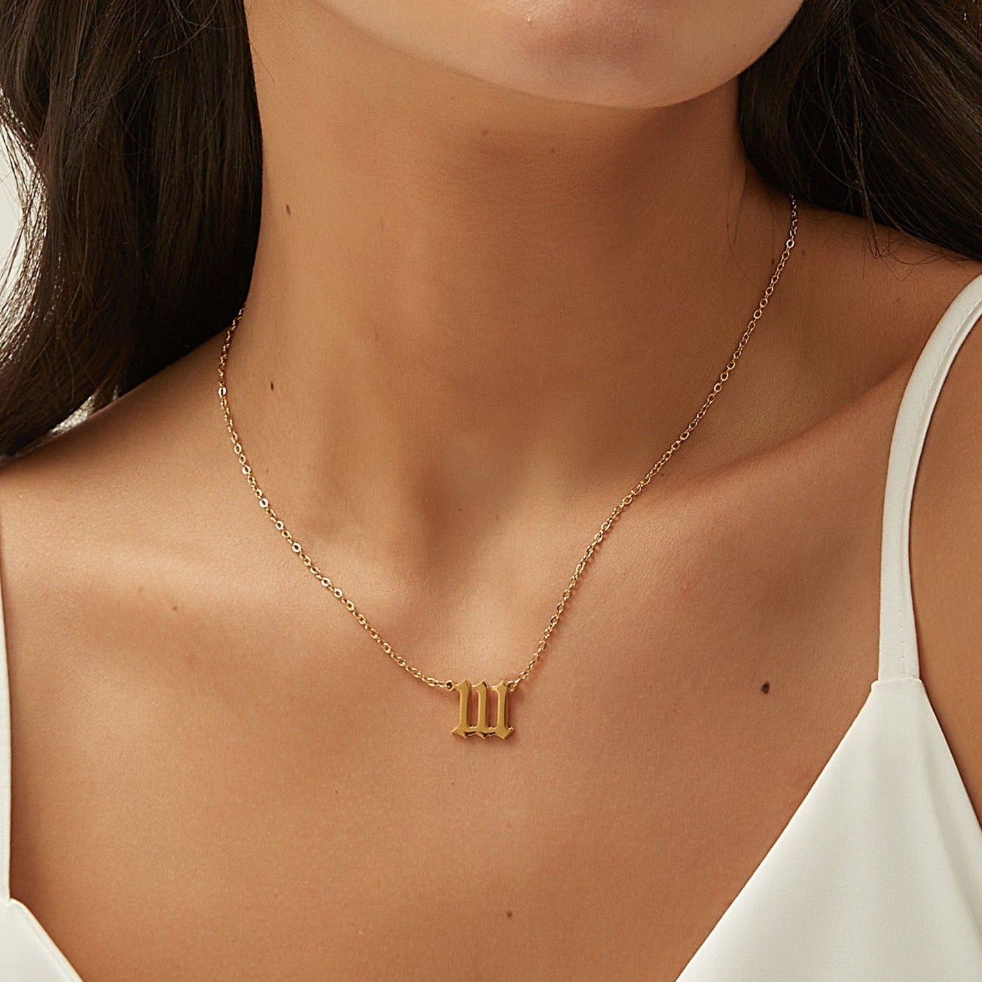 14K GOLD ANGEL NUMBER NECKLACE