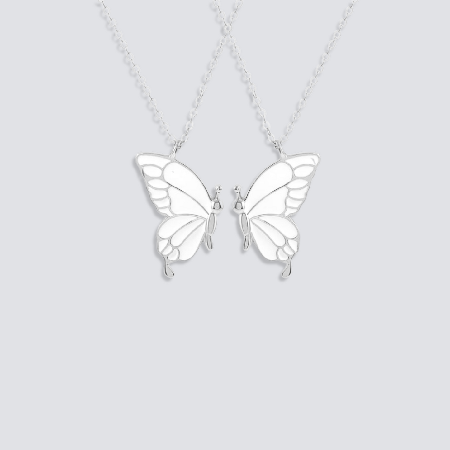 BUTTERFLY LOVE WINGS NECKLACE | SILVER