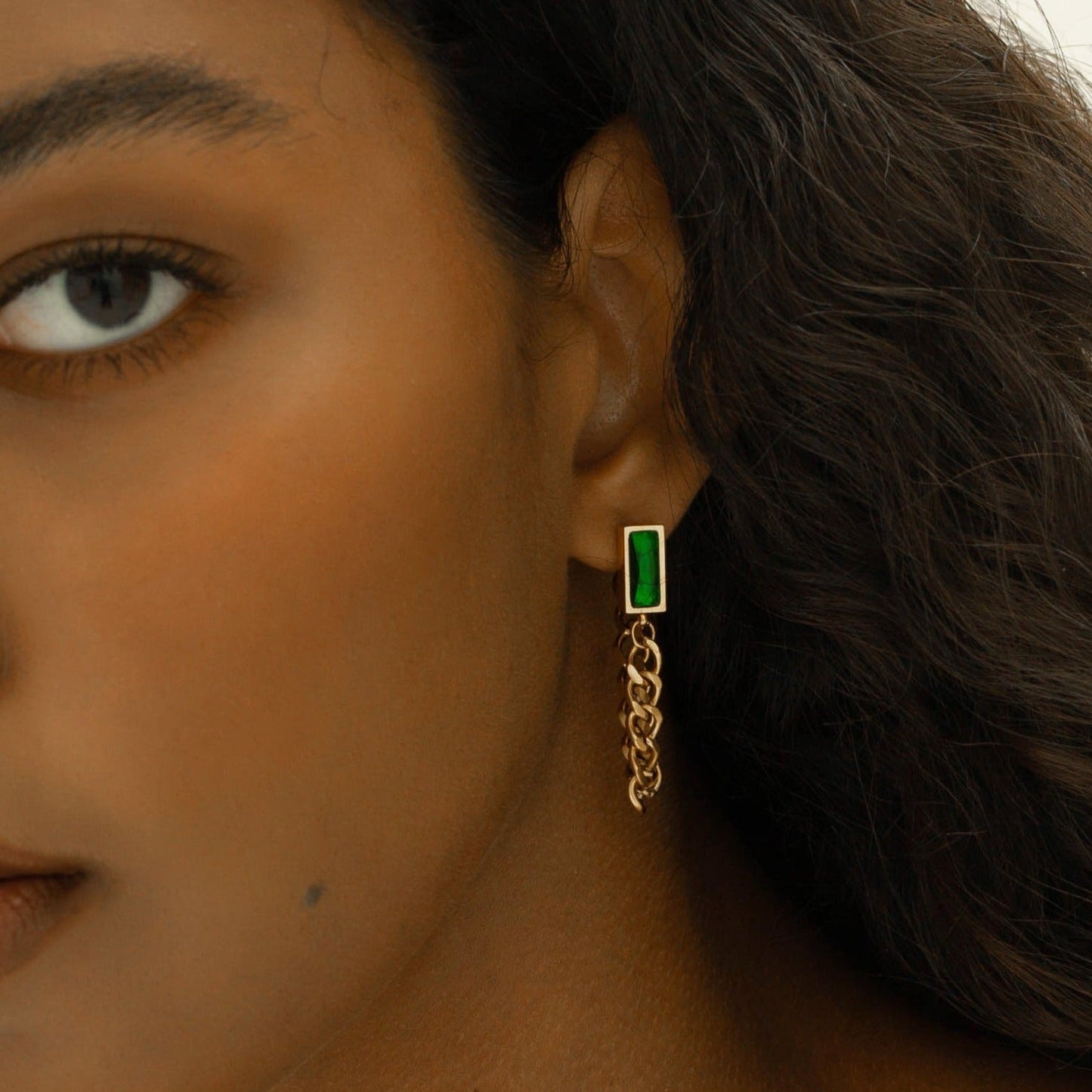 GEORGIANA STUD EARRINGS | EMERALD