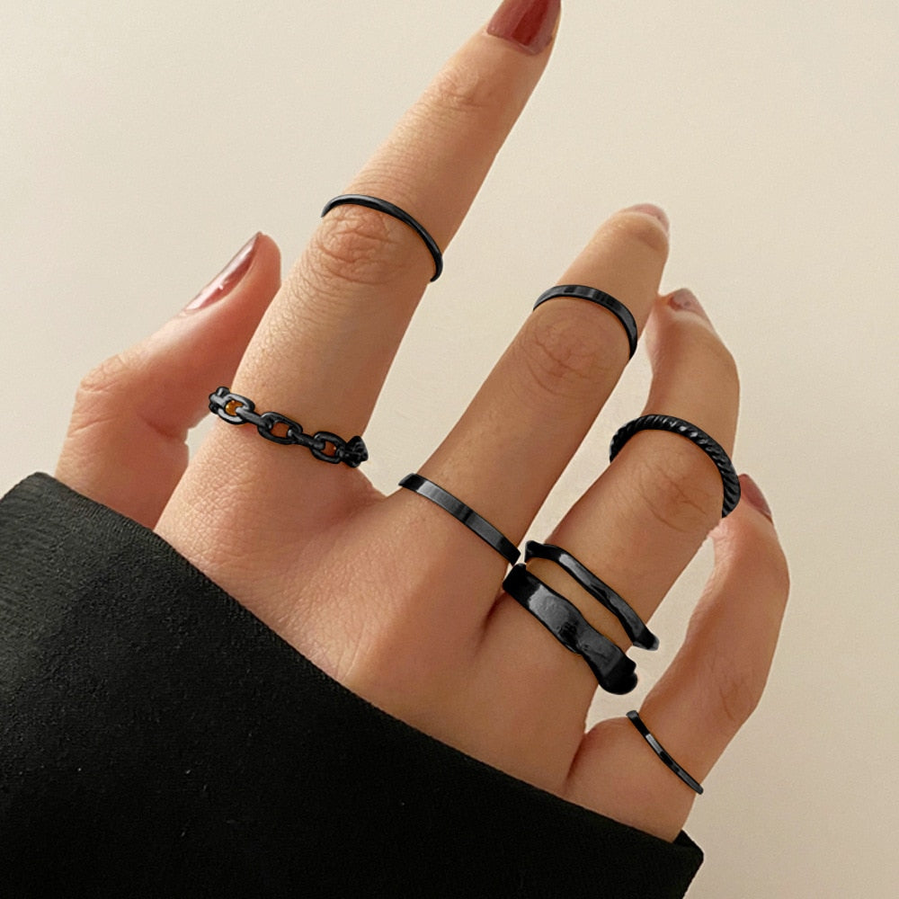 7pcs Fashion Rings Set