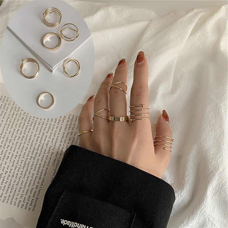 7pcs Fashion Rings Set