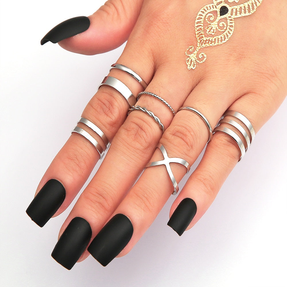 7pcs Fashion Rings Set