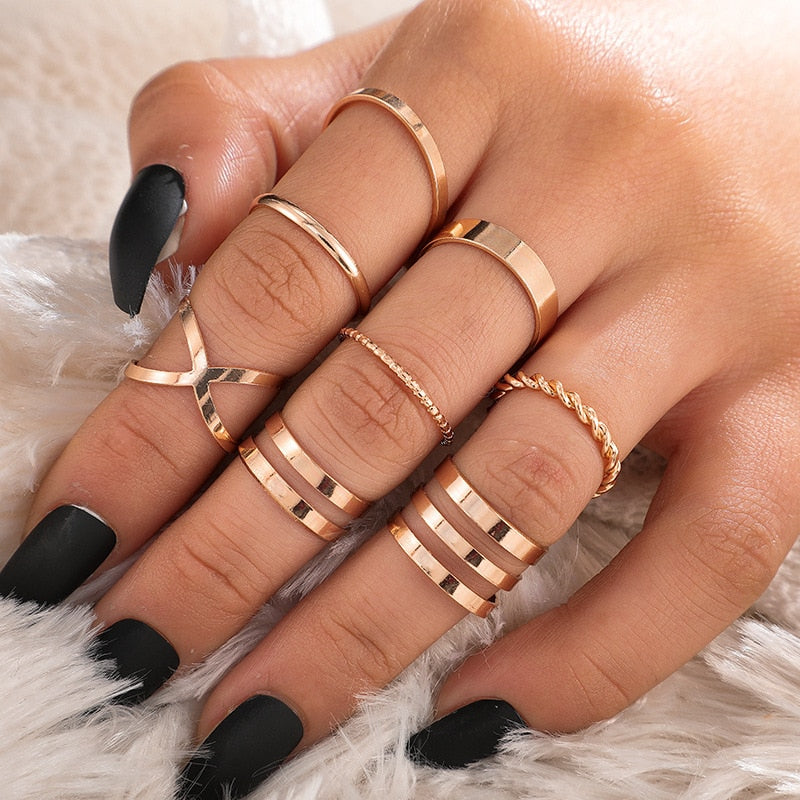 7pcs Fashion Rings Set