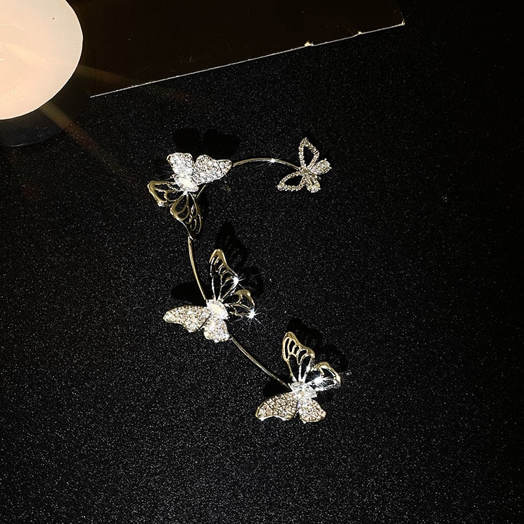 Metal Butterfly Ear Clips