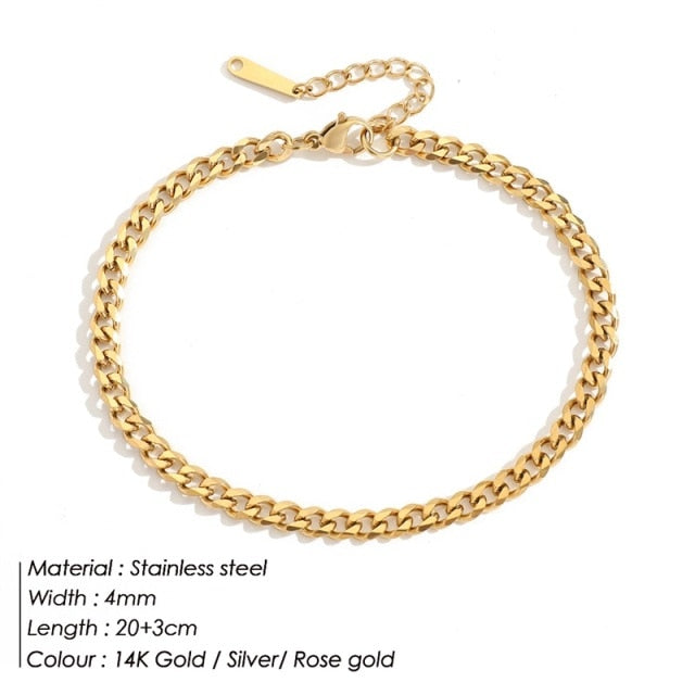 Stainless Steel Snake Chain Anklet