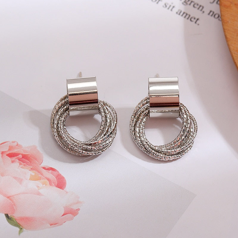 Retro Metallic Earrings