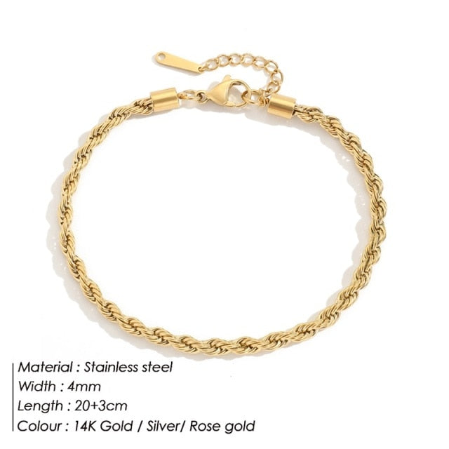 Steel Cuban Chain Anklets