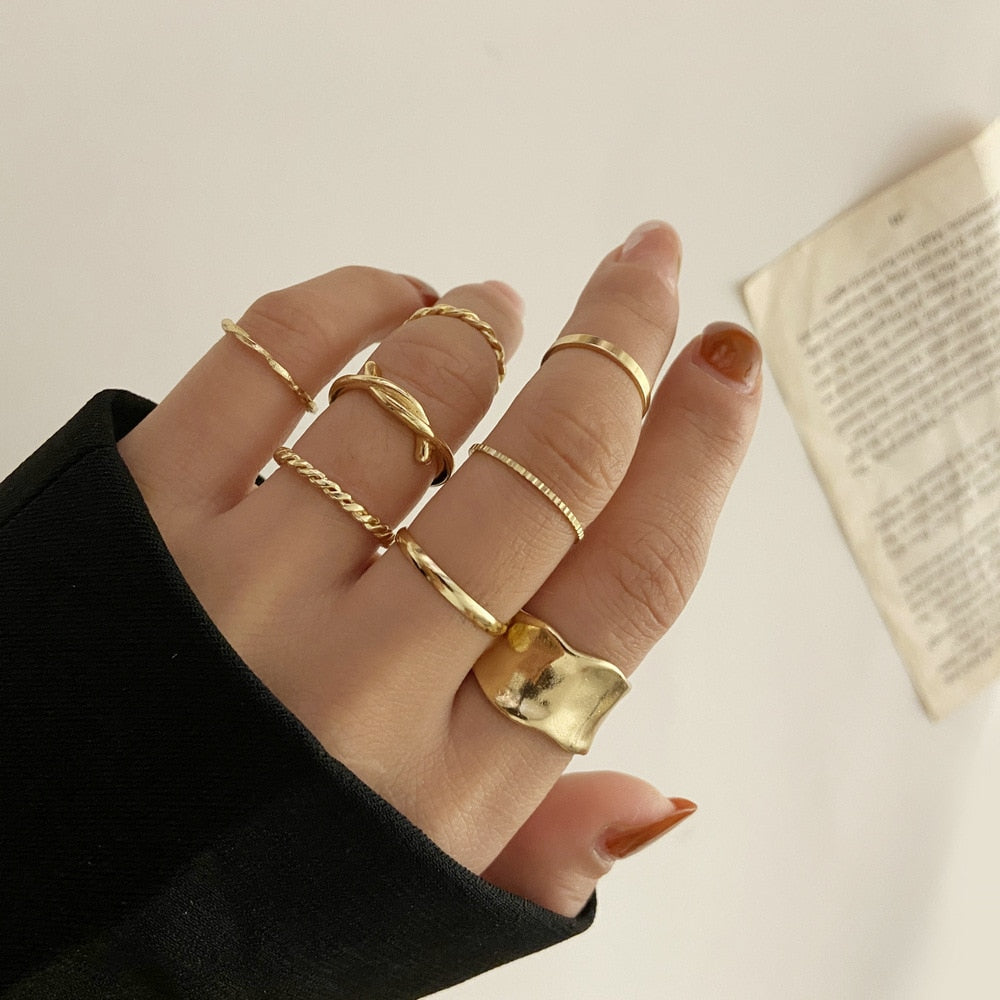 7pcs Fashion Rings Set