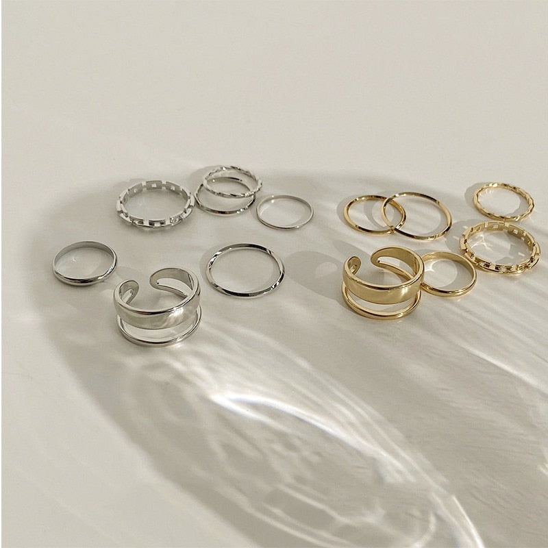 7pcs Fashion Rings Set