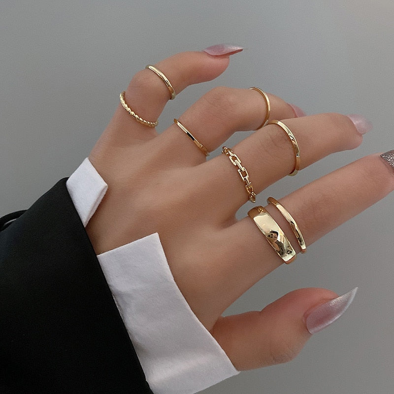 7pcs Fashion Rings Set