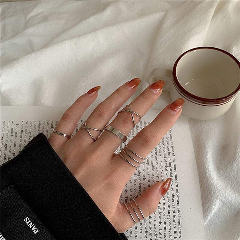 7pcs Fashion Rings Set