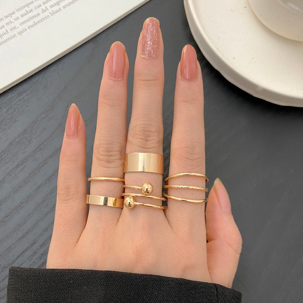 7pcs Fashion Rings Set