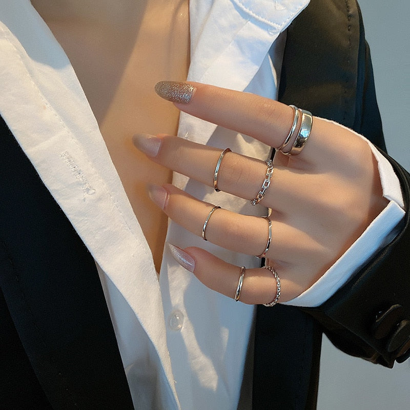 7pcs Fashion Rings Set