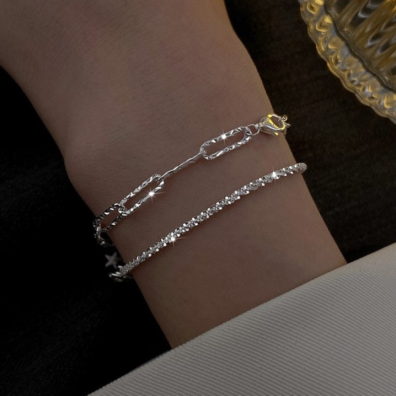 Full Rhinestone Stainless Steel Bracelet